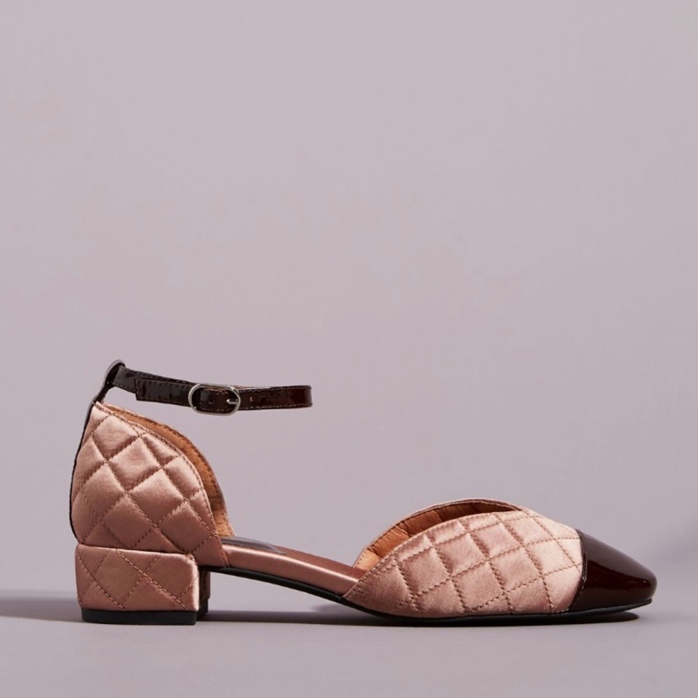 Jeffrey Campbell x Anthropologie Quilted Ankle Strap Heels – Size 8.5